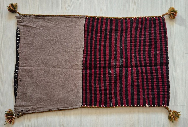 Vintage Rug Pillow, Hand Woven Rug, Pictorial Rug, Anatolian, Handmade, Tribal gallery