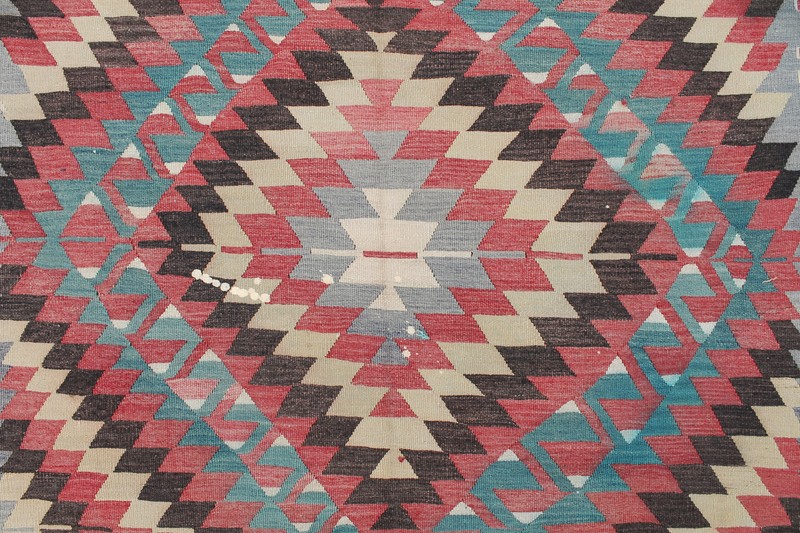 Turkish Kilim Rug 73''x138'' Hand Woven Antalya Kilim 186x353cm Oriental Rug gallery
