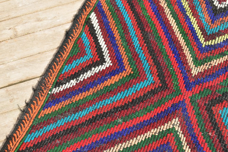 Turkish Kilim Rug 38''x78'' Handwoven 3x6 Konya Cicim Kilim 98x200cm Jajim Rug gallery