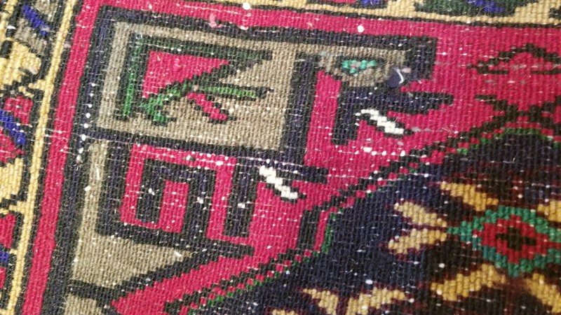 Vintage 1950-1960s Beautiful 1'10×3'2"Wool Pile Natural Dyes Tribal Rug gallery