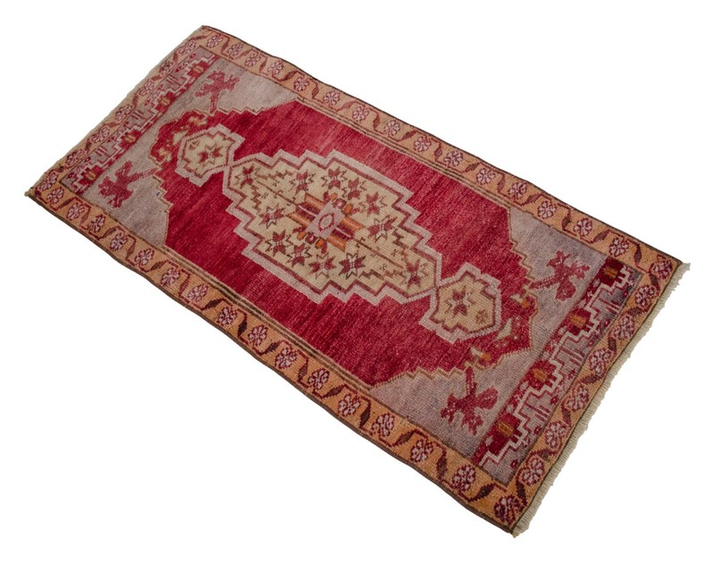 Door mat, Vintage Turkish Rug, Handmade Rug, Kitchen Rug, Small Rug 2x3 ft aprox gallery