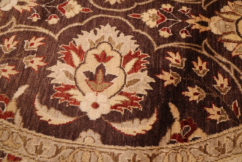 Vintage 8'11" x 9'2" Traditional Hand Knotted Vegetable Dye Wool Area Rug gallery