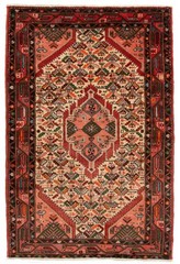 Vintage 3’1″ x 4’8″ Traditional Hand Knotted Vegetable Dye Wool Area Rug