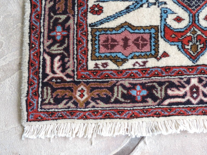 2x3ft. Handmade Ardebil Caucasian Wool Rug gallery