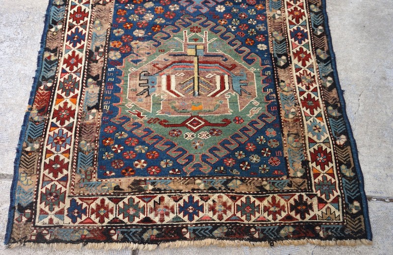 Antique Caucasian Kuba Rug 3'9"x5'7" gallery