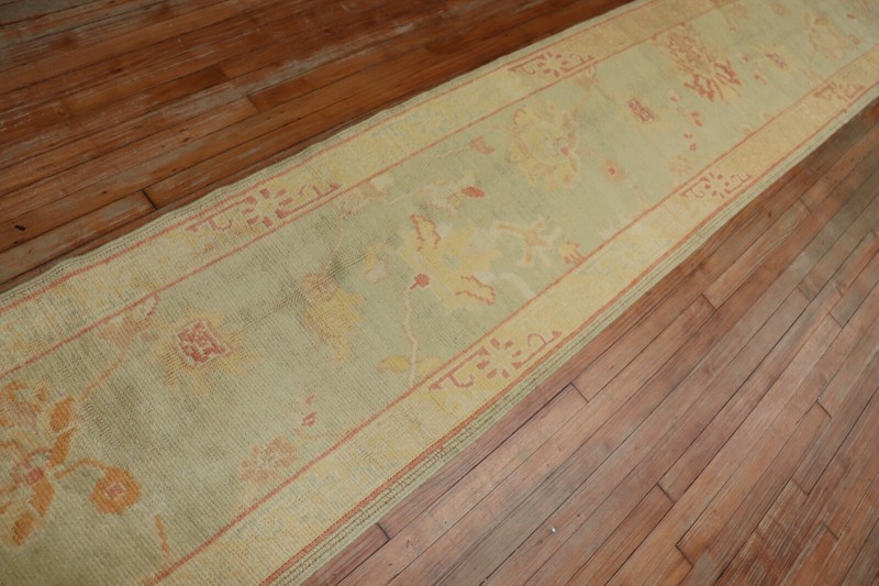 Modern Unique Turkish Oushak Ushak Rug Runner 2'6''x21' gallery