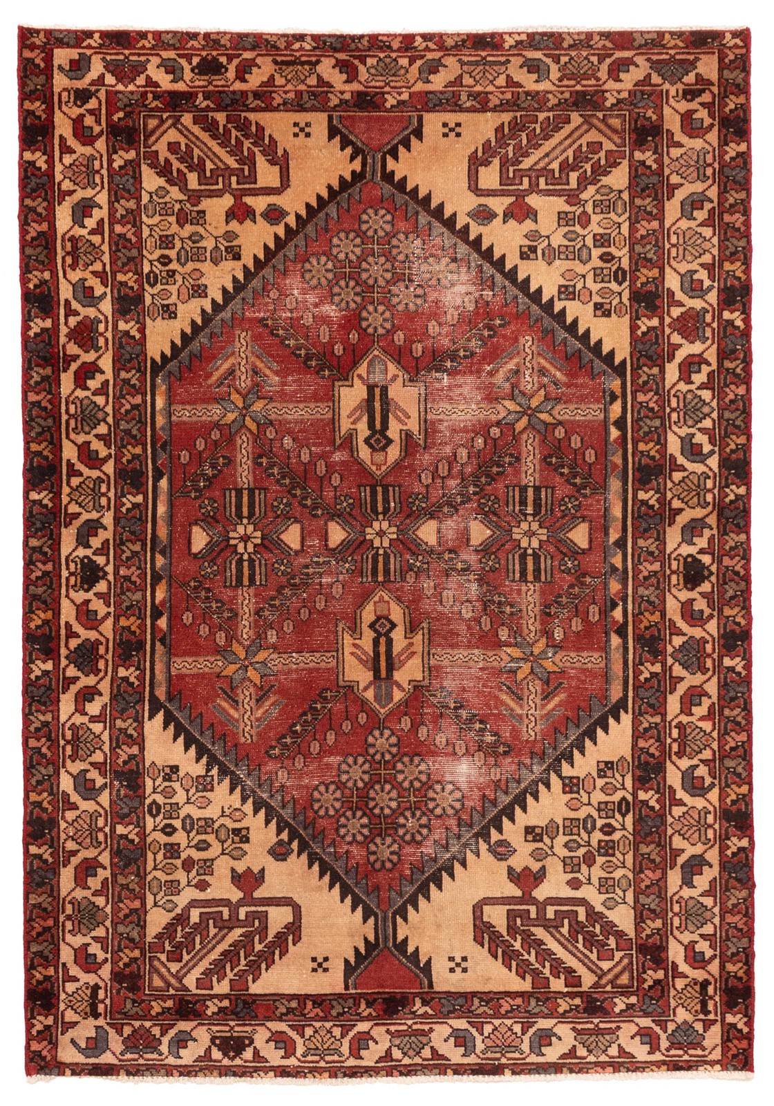 Traditional Vintage Hand-Knotted Area Rug 4'6" x 6'5" Oriental Wool Carpet gallery