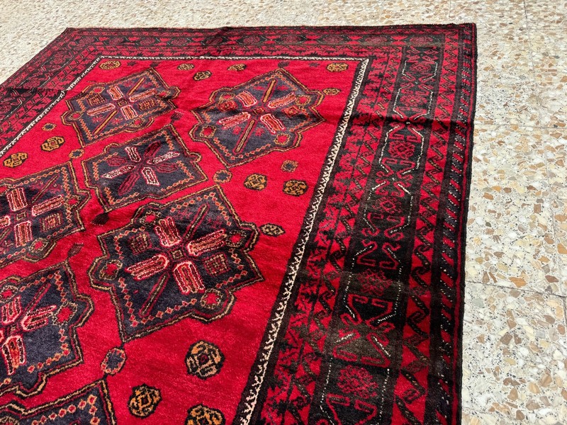 8x13 ft Afghan Hand Knotted Antique Baluchi Rug Turkmen Tribal Geometric Carpet gallery