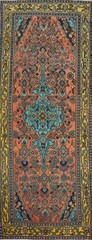 Vintage Handmade Wool Traditional 10′ Runner Rug 3×10 ft Hallway Orange Carpet