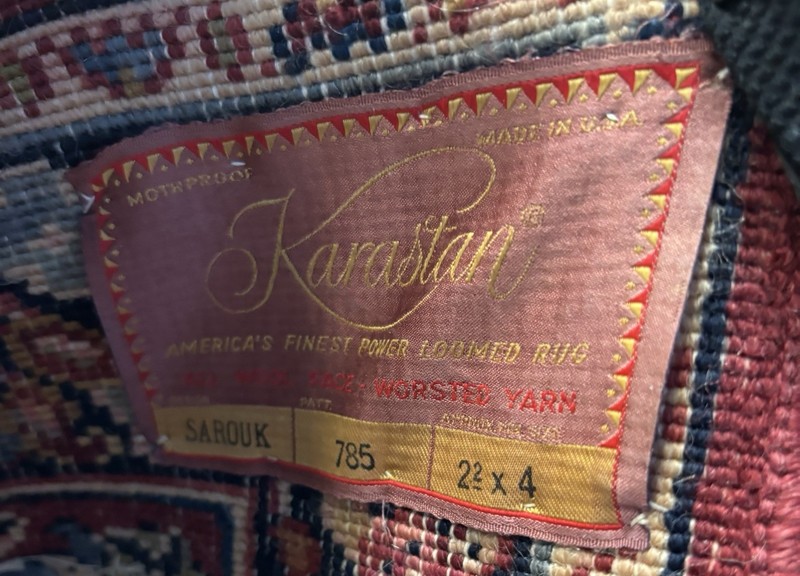 2.2' x 4' Karastan #785 Red Sarouk wool rug USA Made. gallery
