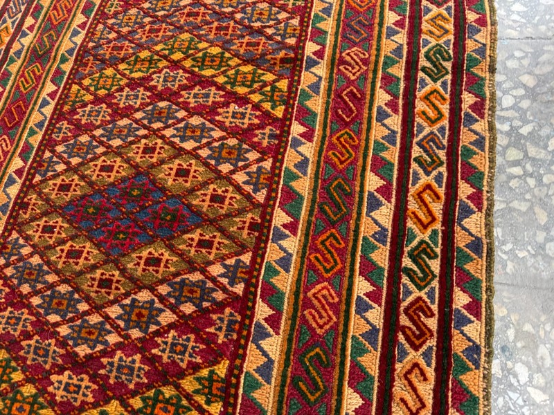 3x4 ft Antique Afghan Hand Knotted Area Rug Traditional Turkmen Oriental Carpet gallery