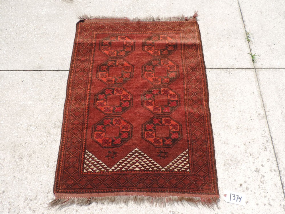 3x4ft. Antique Afghan Ersari Wool Prayer Rug