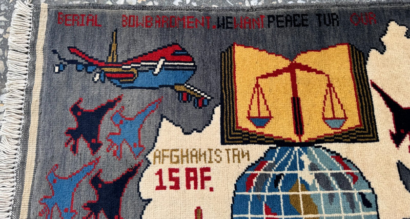 2x3 Afghan Hand Knotted War Rug Map 2025 Wool Carpet New gallery