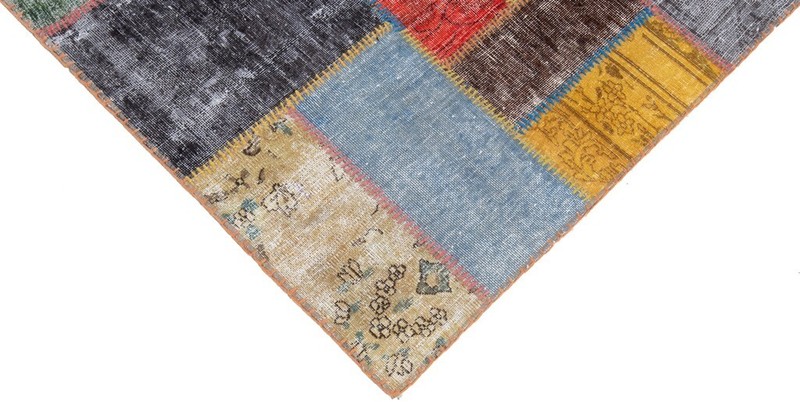 Patchwork 205x152 cm Hand Knotted Oriental Rug Vintage Carpet gallery