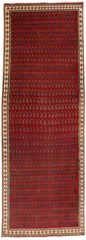 3’4X9’7 Vintage Oriental Runner Rug Allover Floral Design Hallway Carpet