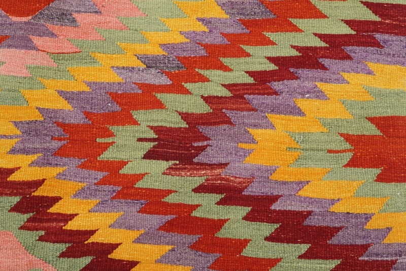 Anatolia Barak Kilim, Area Rugs, Handmade Wool Floor Carpet Large Kelim 66"x106" gallery