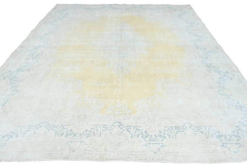Handmade Antique Muted Floral Distressed 9X12 ft Oriental Rug Vintage Carpet gallery