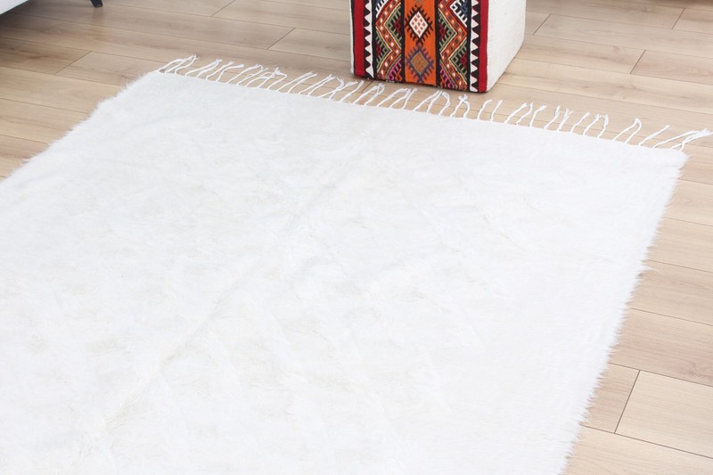 Blanket Siirt Blanket Turkish 5.02' x 7.51' Vintage Fast Shipment 11791 gallery