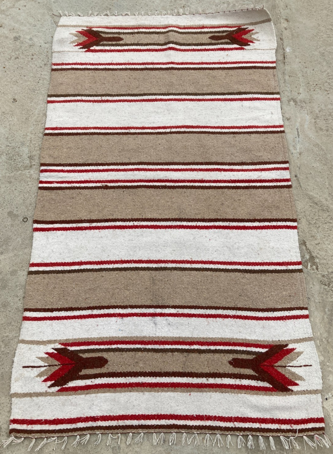 Vintage Handmade Traditional Navajo Native American Floor Rug Carpet 134x74 cm gallery