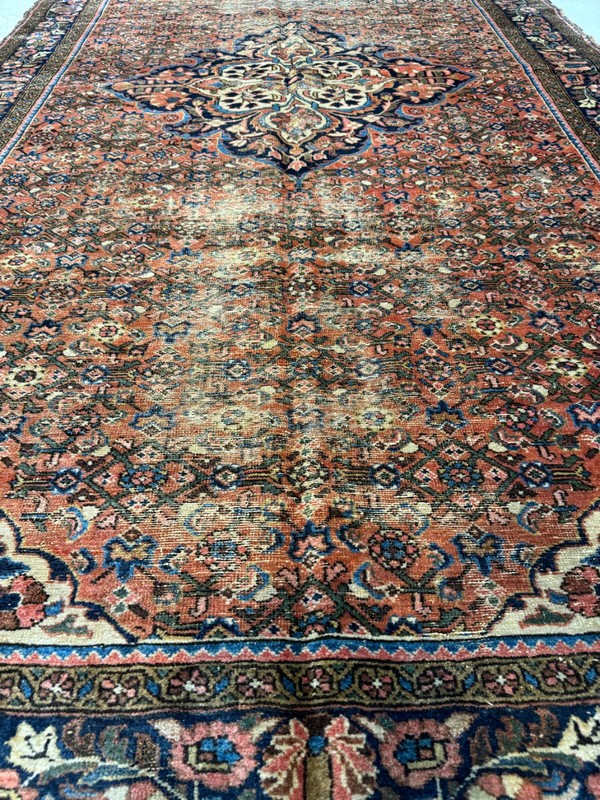 Antique Oriental Hand-Knotted Wool Area Rug Hamedan Borchaloo Red 5'7" x 10'7" gallery
