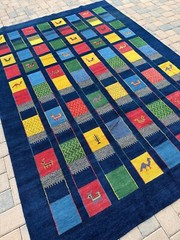 Fine Quality Handmade Nepalese Tibetan Area Rug,Charming Animal Motifs, 8×11