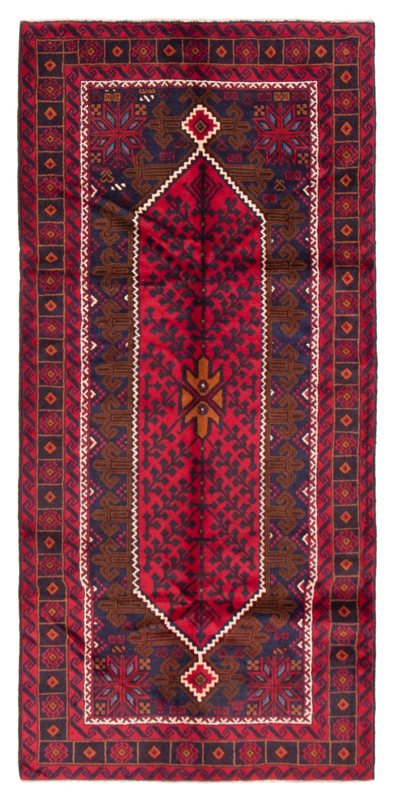 Vintage Traditional Hand-Knotted Area Rug 4'5" x 9'3" Oriental Wool Carpet gallery