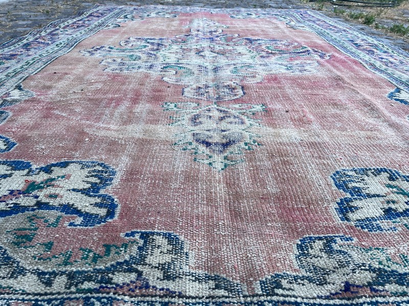Bohemian Large Rug, Turkish Vintage Rug, Handmade Wool Rug, 6,4 x 9,9 ft gallery
