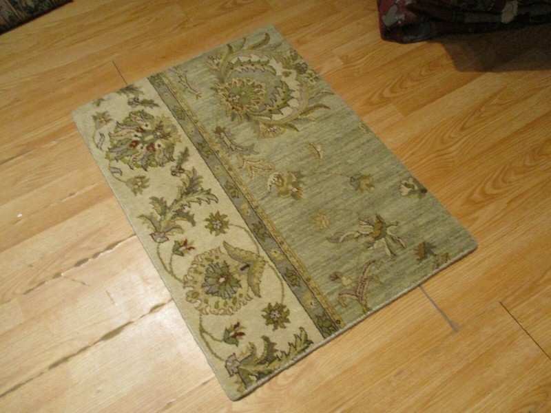 2x3 Modern Agra ABC Collection Vegetable Dye Handmade-knotted Wool Rug #15 gallery