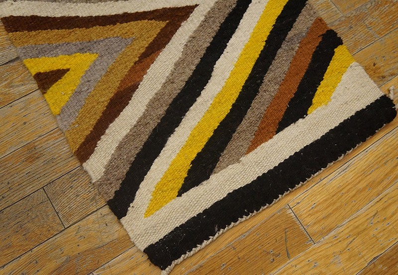 1'x2' Small Square Tribal Antique Geometric Native American Navajo Flatweave Rug gallery