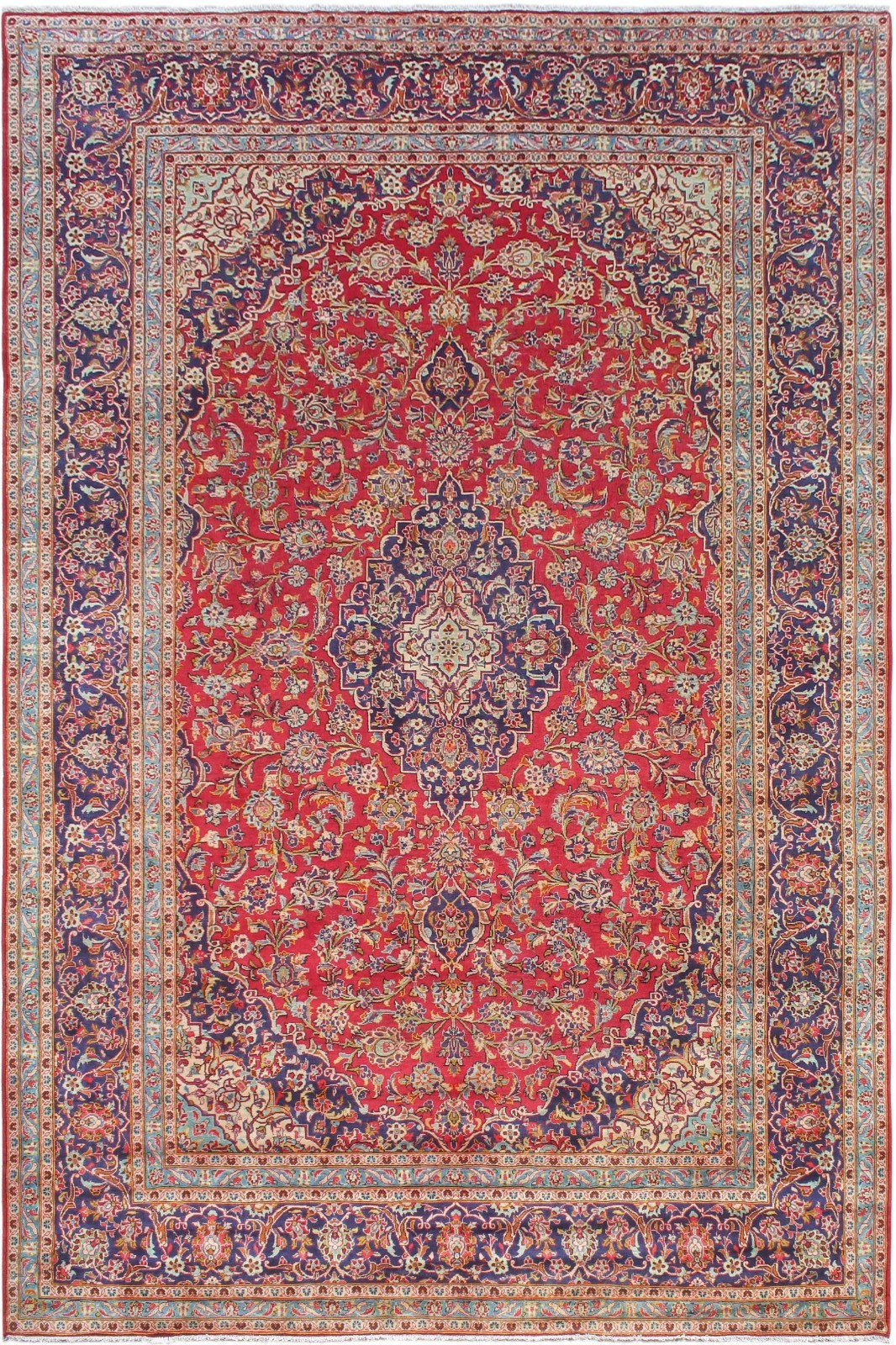 Fine 9'11" x 15'1" Hand-Knotted Wool Area Rug - Traditional Medallion gallery