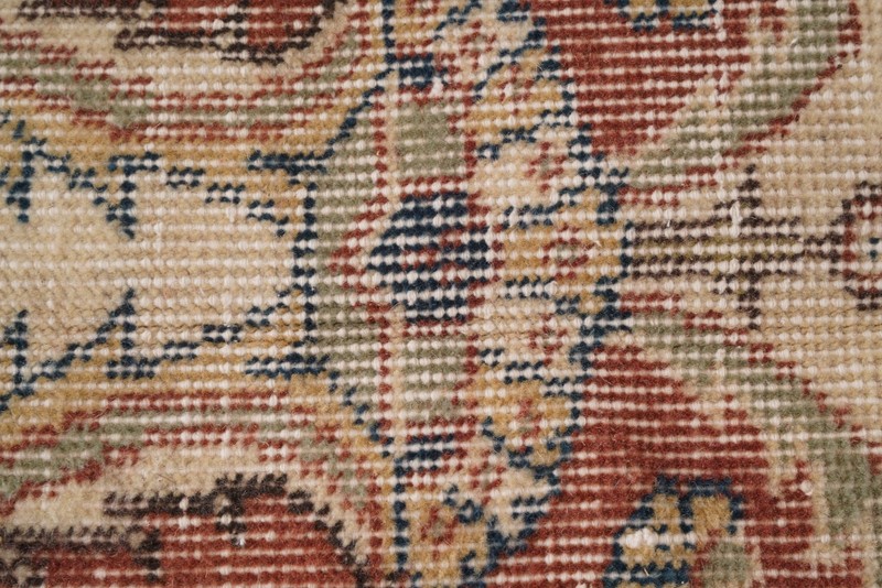 Vintage Turkish Oushak Wool Area Rug 5x9 ft Neutral Handmade Antique Carpet 486 gallery