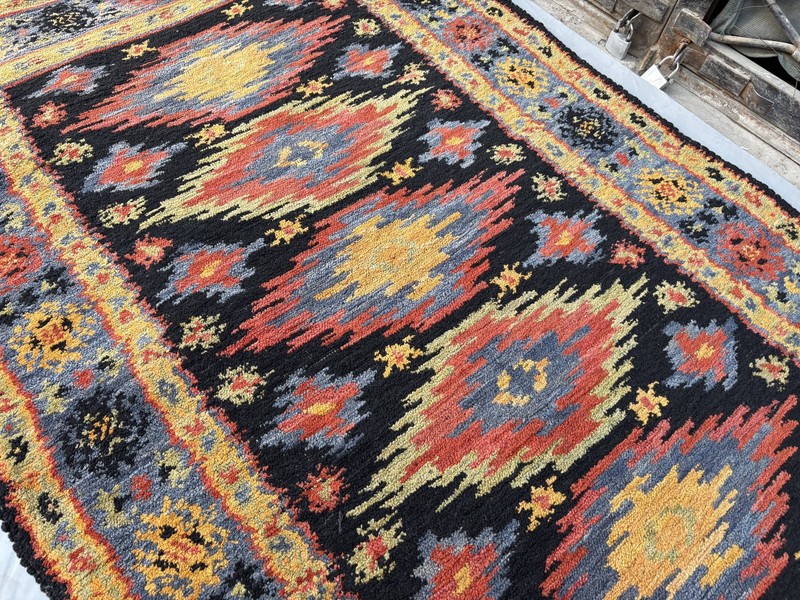 Antique Kazak Style Rug 4x6 Handmade Wool Caucasian Tribal Geometric Rug Carpet gallery