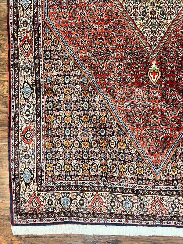 Oriental Rug 5x10 Wool Handmade Vintage Bidjar Carpet Mahi Herati Pattern gallery