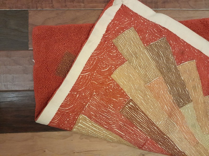 Very Rare Antique Hand hooked Navajo rug beautiful colors-The son gallery