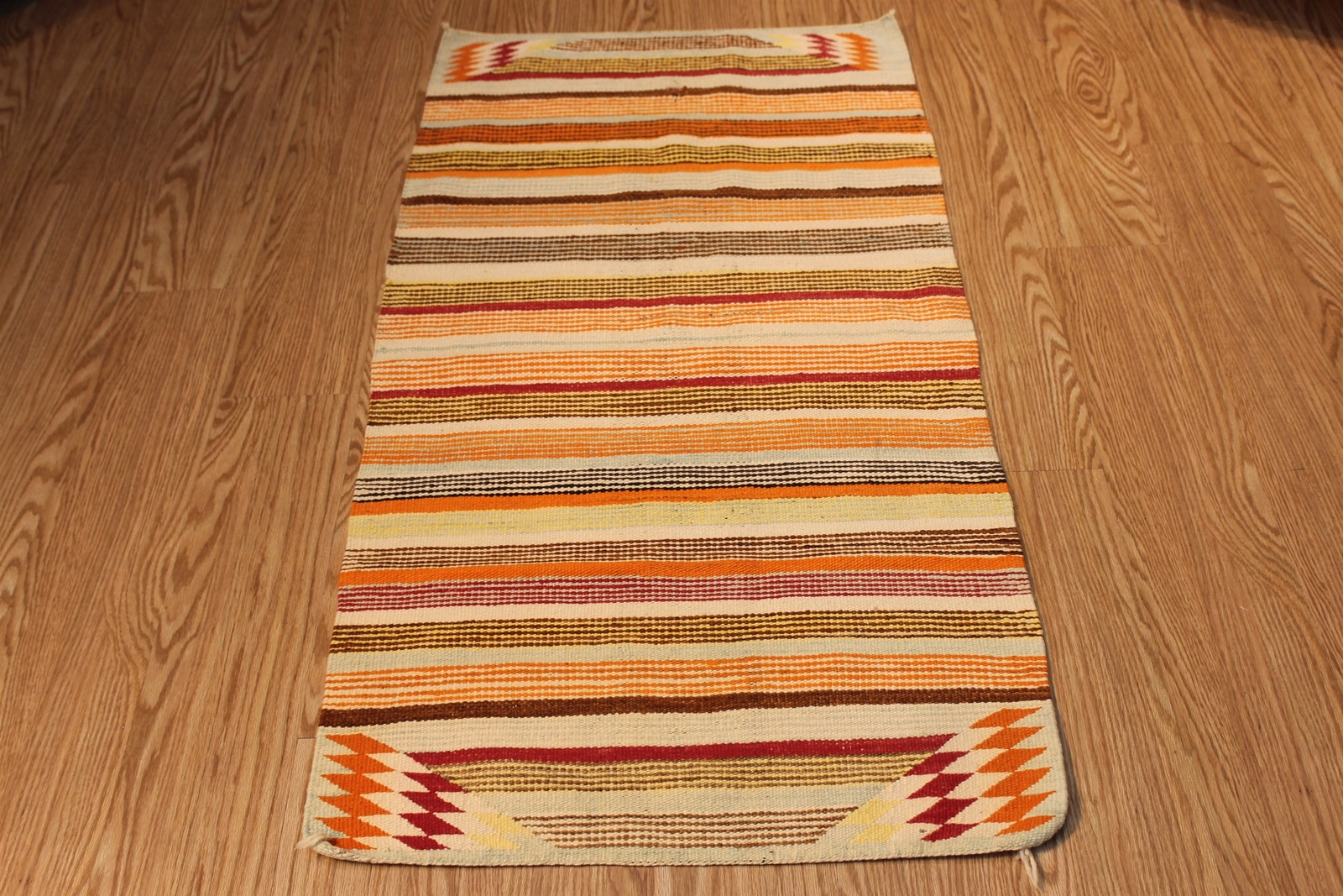 6' x 2'6" American Indian Navajo Design Handmade Hand Woven Multi color gallery