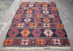 Antique Caucasian Rug 81” x 142” Collector ltem Kazak Rug Natural Dye Wool Rug