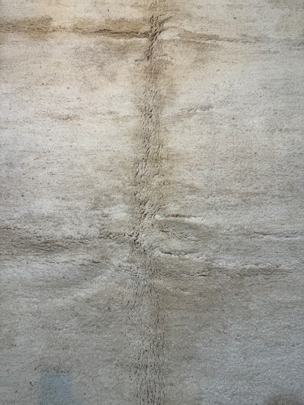Oriental Hand-Knotted Wool Area Rug Moroccan Perfect Condition Ivory 6'7" x 11'9 gallery
