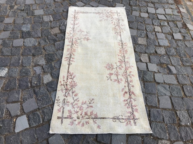 Turkish Vintage Rug Handmade Wool Rug Bohemian Runner Rug Home Rug2,3 x 5,0 ft gallery