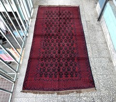 4×7 ft Antique Afghan Hand Knotted Baluchi Rug Tribal Oriental Geometric Carpet