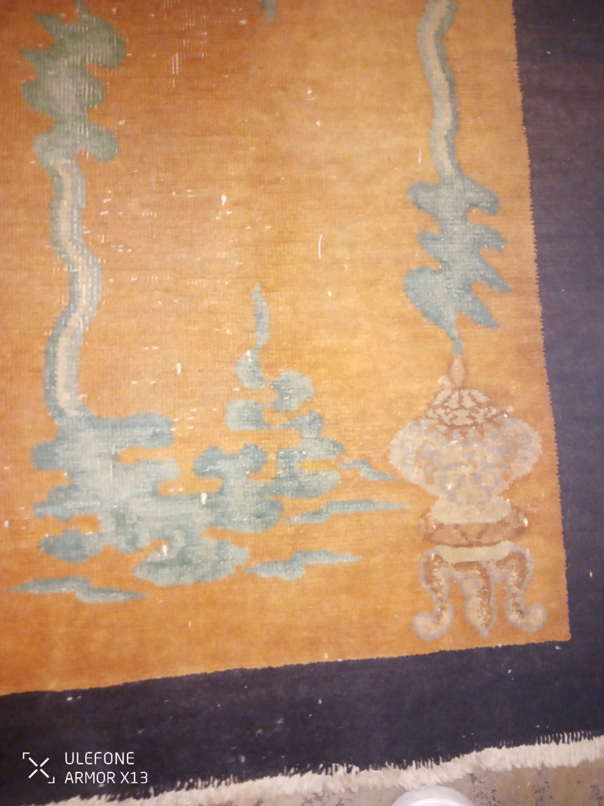 RARE Antique 1920s or Earlier Hand-Knotted Wool Chinese ART DECO Oriental Rug gallery