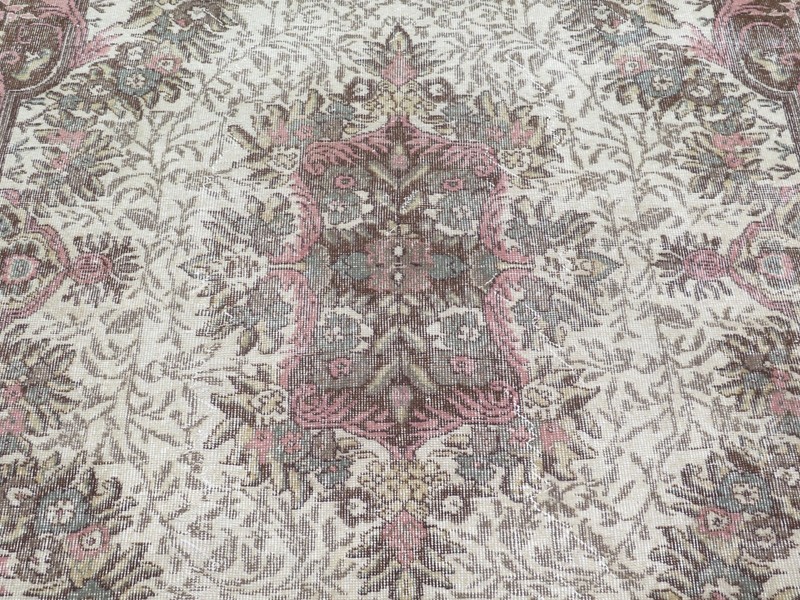 Vintage Anatolia Carpet, Distressed Wool Rug, Handmade Large Floor Rugs 69"x111" gallery