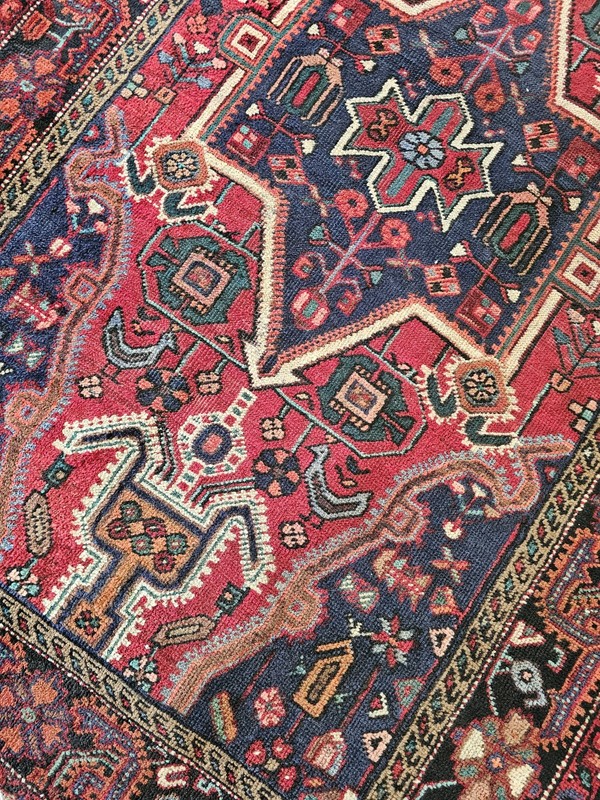 4.2 x 6.5 ANTIQUE KAZAK VINTAGE HERIZ RUG CAUCASIAN SERAPI OUSHAK SHIRVAN KULA gallery