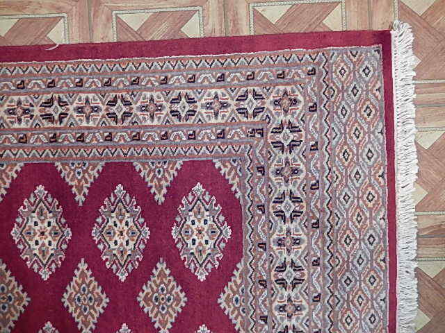 Traditional Inspired Rug (4x6 ) Blood Red Plush feel Handmade Rug B-78153 gallery