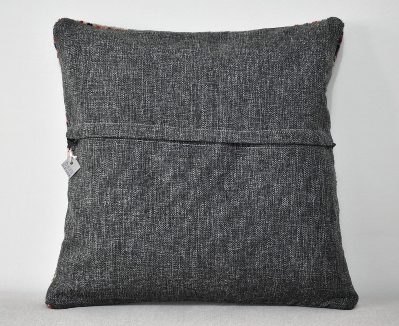 Turkish Pillow Cover Sofa Rug 16'' x 16'' Made of Antique Cushion Cover Carpet gallery