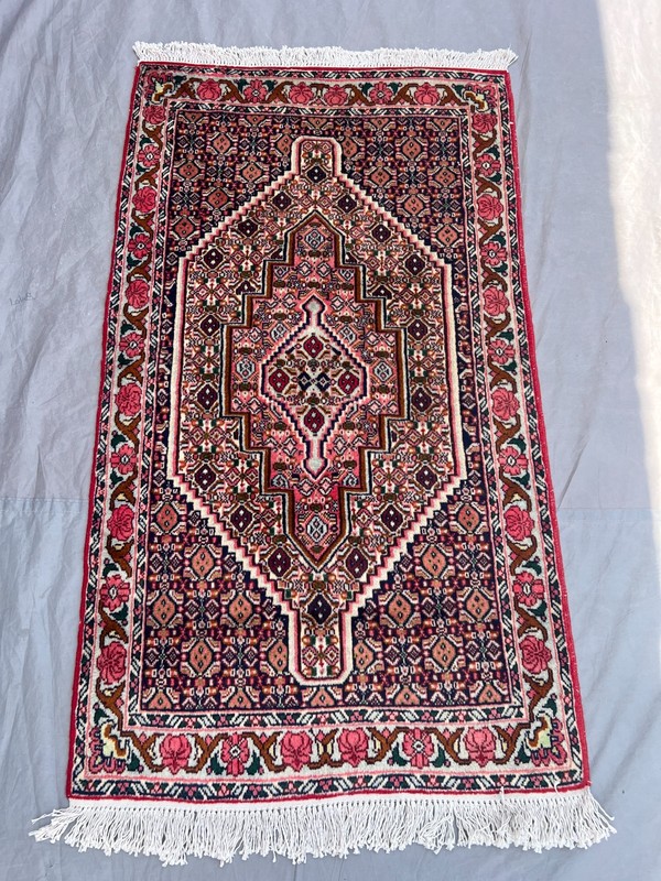 Pink Turkish Vintage Hand Knotted Geometric Tribal Medallion Moss Rug 2'6x4'5 gallery