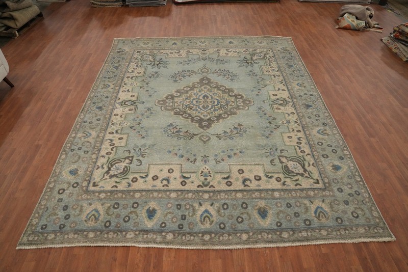 Handmade Wool Living Room Vintage Area Rug 10x12 Traditional OverDyed Carpet gallery