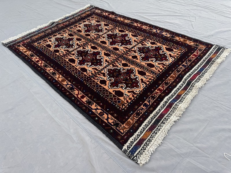 132 x 195 cm Stunning Gorgeous Afghan Nomadic Taimani Tribal Belouch Herati Rug gallery