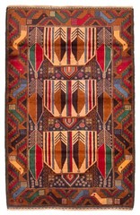 Traditional Vintage Hand-Knotted Area Rug 3’1″ x 4’9″ Oriental Wool Carpet