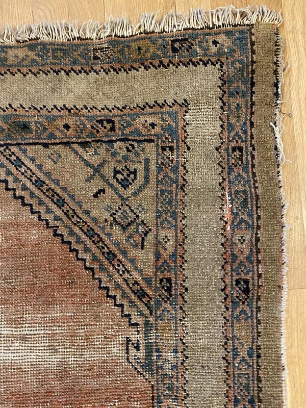 Vintage Rug 3' 8 x 6' 11 Dusty Rose Hand Knotted Oriental Rug gallery
