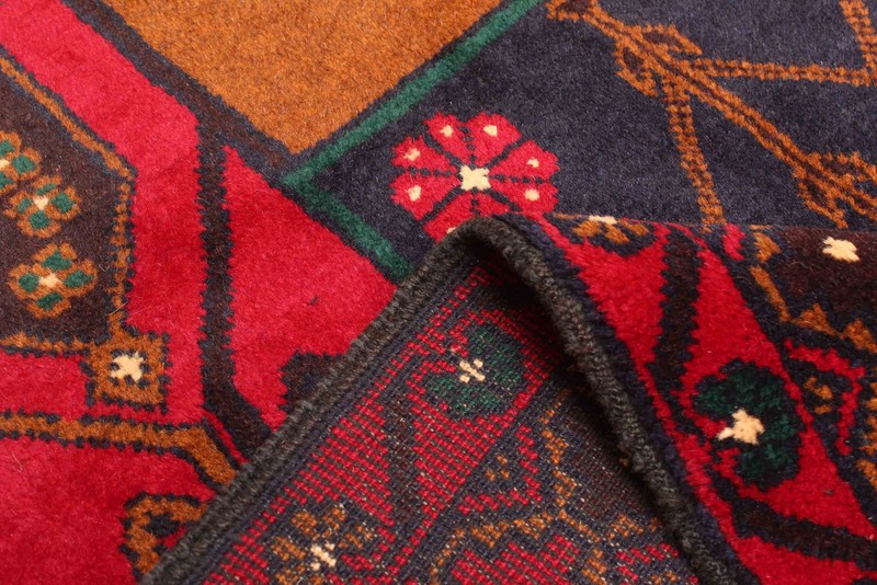 Vintage Red Traditional 3'7" x 6'7" Hand-Knotted Oriental Wool Area Rug gallery